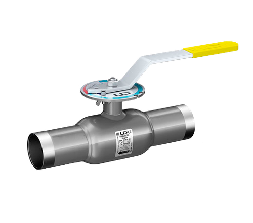 Кран стальной шаровой цельносварной LD Regula, DN-100 PN-25, длина-300мм, стандартнопроходной, приварной с ручкой