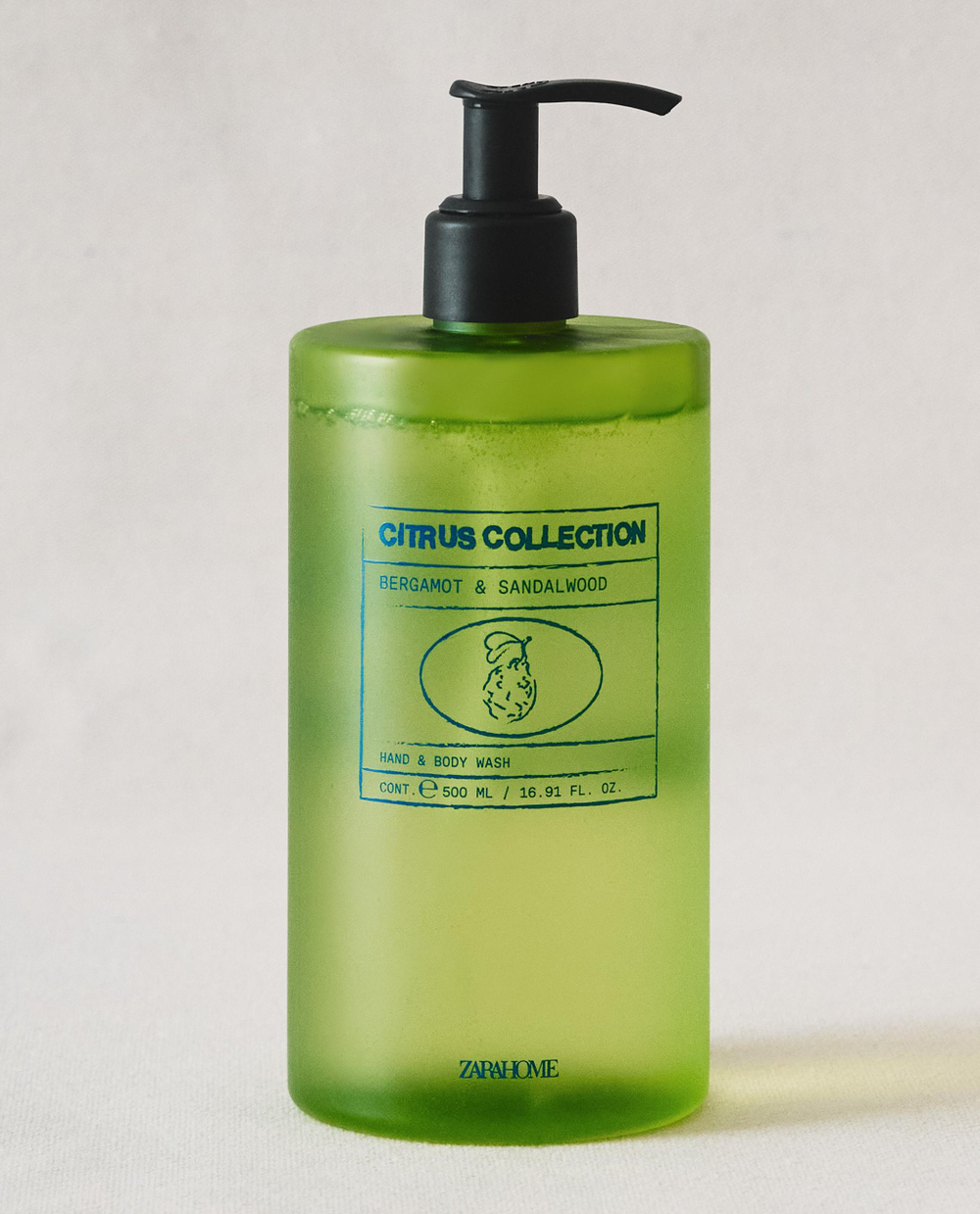 Zara Home Жидкое мыло Bergamot & Sandalwood 500 мл для рук и тела, парфюмированное, аромат древесный