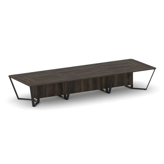 Steel Meet Стол переговорный прямоугольный KDK-PR.B.SP-16 Дуб Мали/Металл Черный 4800*1600*750