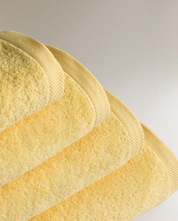 Zara Home - Гладкое махровое хлопковое банное полотенце (500 гхм2), желтый, 50х90 см