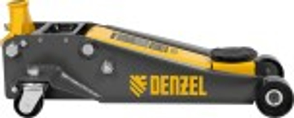 Домкрат подкатной Denzel 51260 гидравлический 3 т, 125-470 мм, быстрый подъем