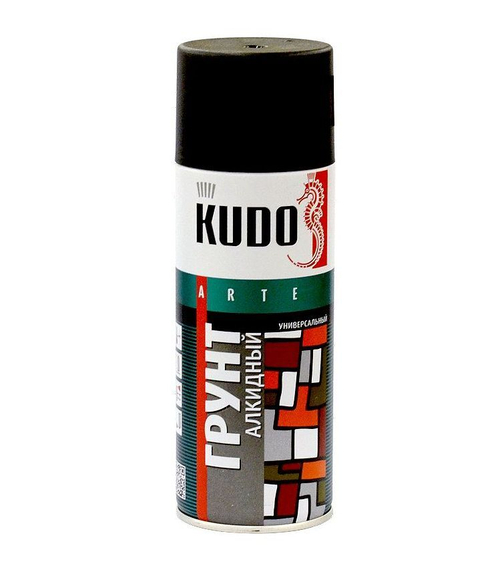 Грунт аэрозольный алкидный Kudo черный 520 мл