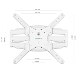 ONKRON M5 белый Для телевизоров диагональю 32"-60" Максимальная нагрузка: 36,4 кг VESA: 100x100, 200x100, 200x200, 200x300, 200x400, 300x300, 400x200, 400x300, 400x400 мм