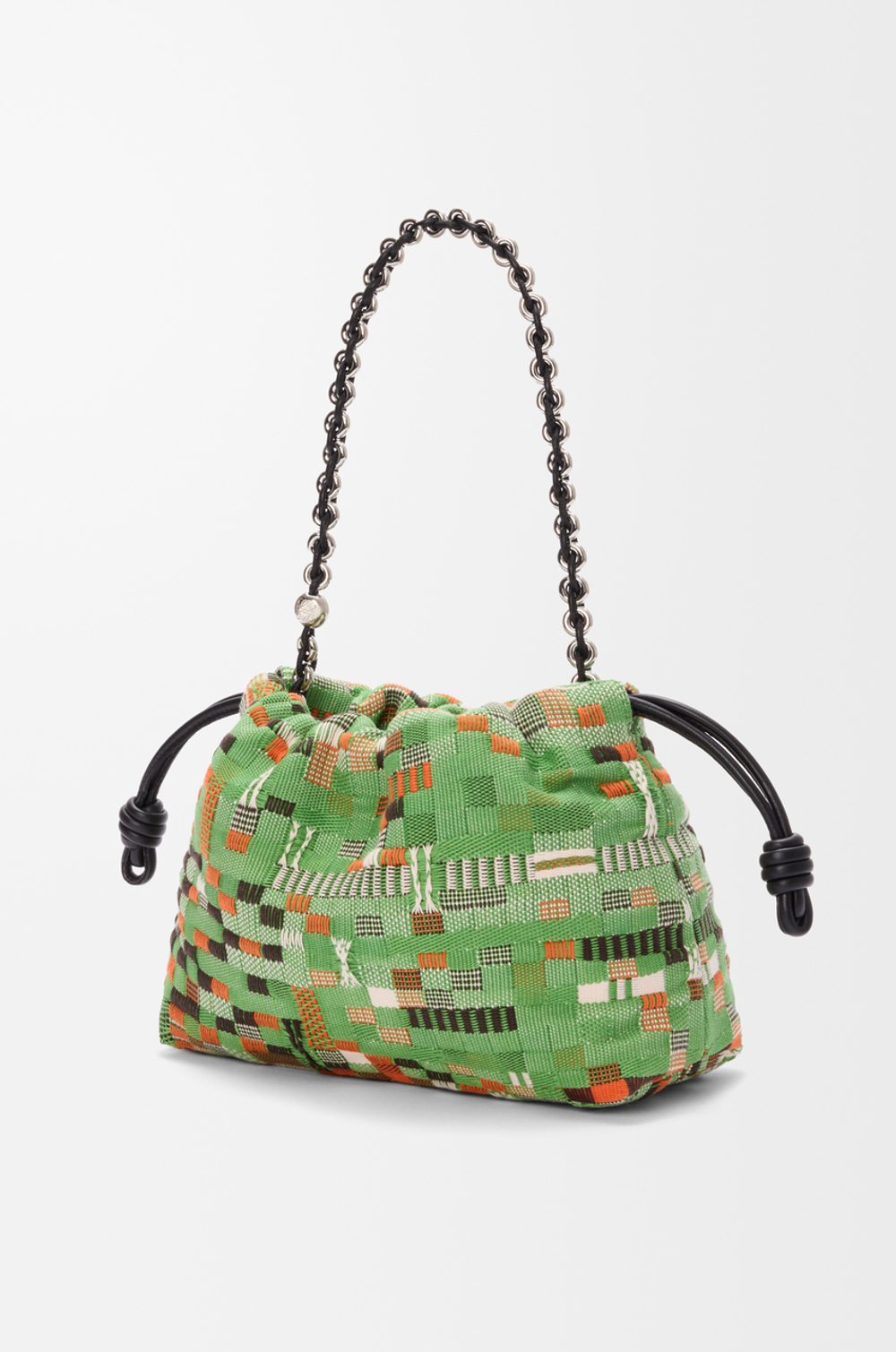 Loewe Сумка-клатч Flamenco среднего размера вышитая тканью, зеленый