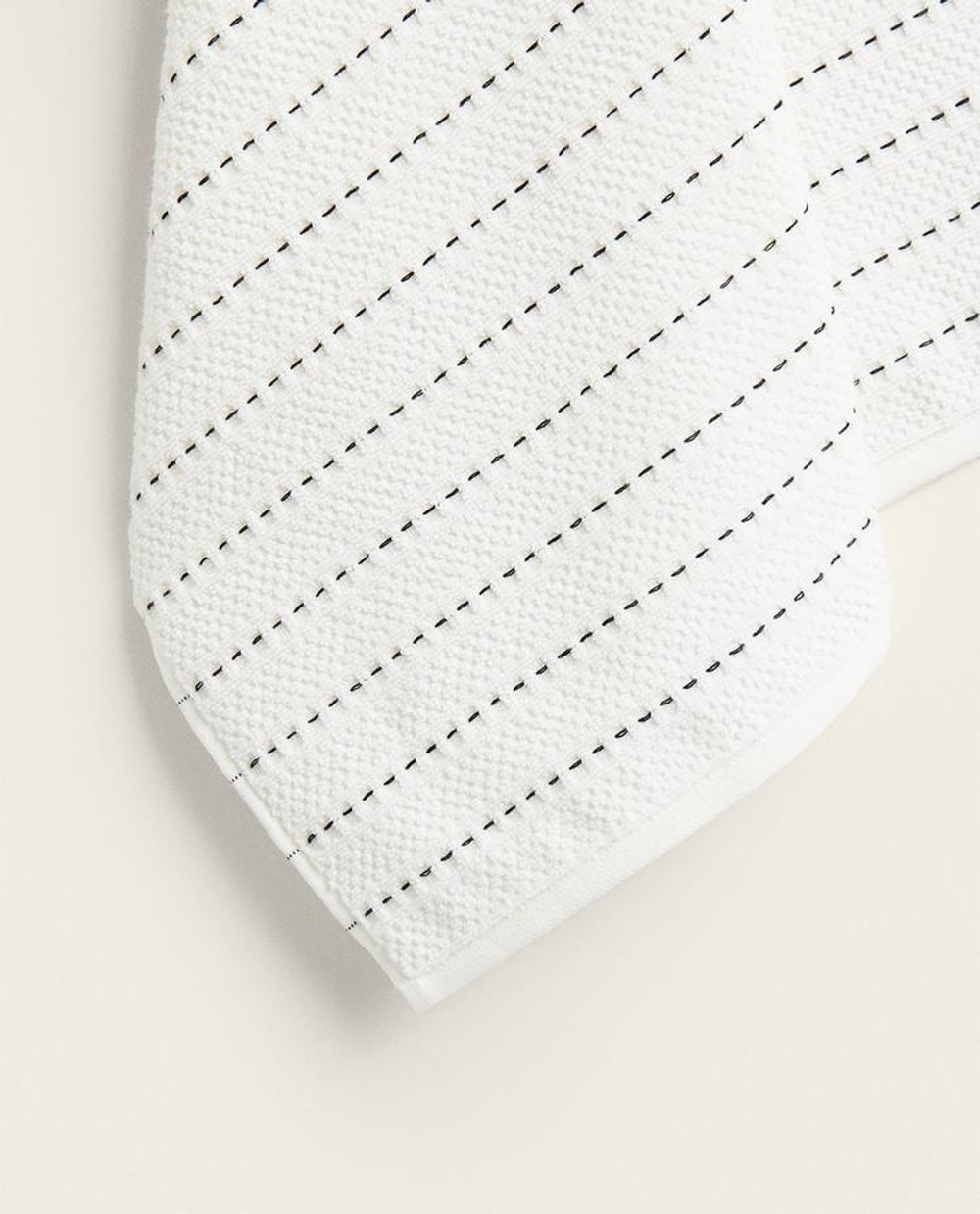 ZARA HOME КУХОННОЕ ПОЛОТЕНЦЕ ИЗ ХЛОПКА, БЕЛЫЙ