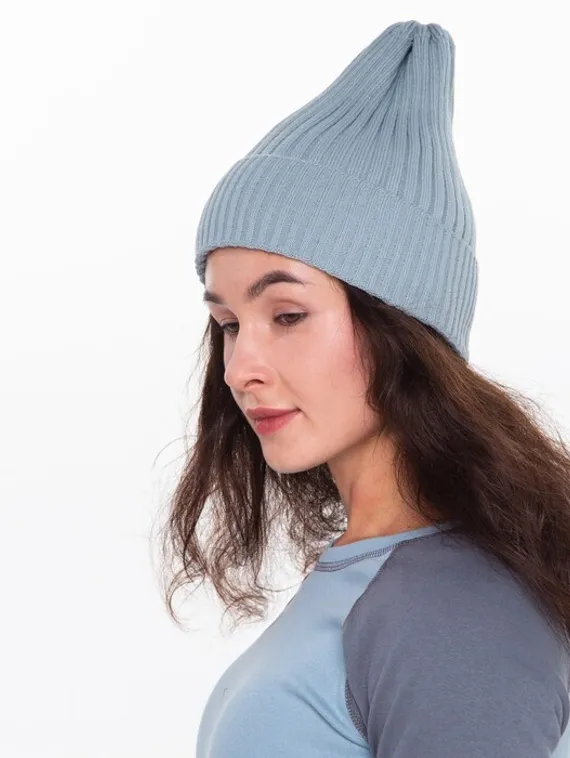 Шапка женская зимняя, цвет оливковый, размер 52-56