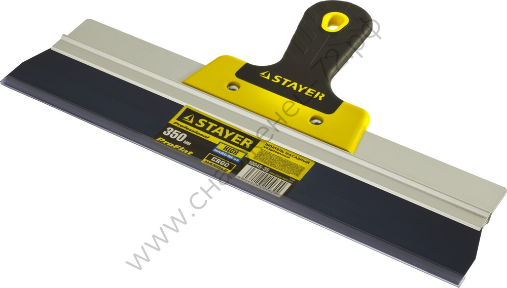 STAYER ProFLat 350 мм, усиленная алюминиевая направляющая двухкомпонентная ручка, анодированный, Фасадный шпатель, PROFESSIONAL (10045-35)