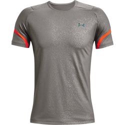 Мужская теннисная футболка Under Armour Men's UA RUSH HeatGear 2.0 Emboss Short Sleeve M - concrete/black