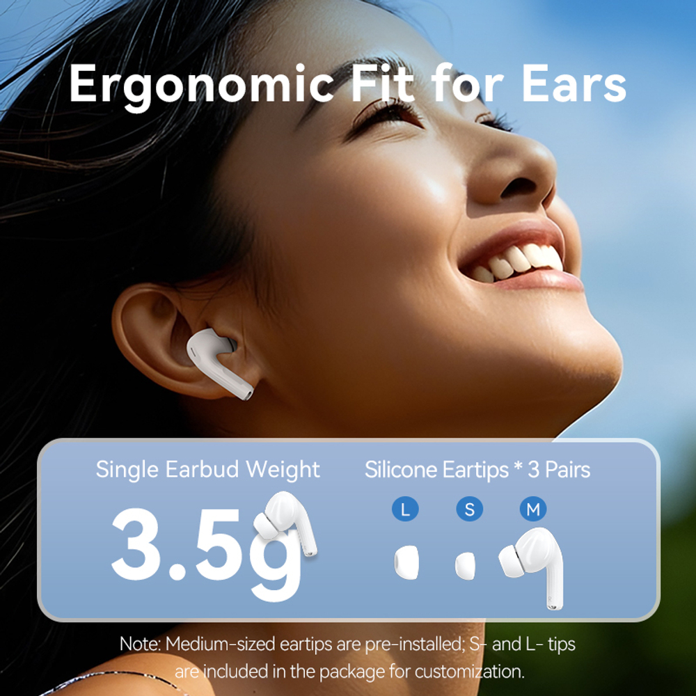 True Wireless Bluetooth Earbuds ECHO LITE E11 White