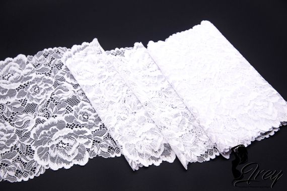 03-265 ОПТ Кружево эластичное 22 см, белый 001