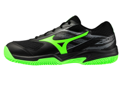 Мужские кроссовки теннисные Mizuno Break Shot 5 CC - black/foliage green/glowing ap