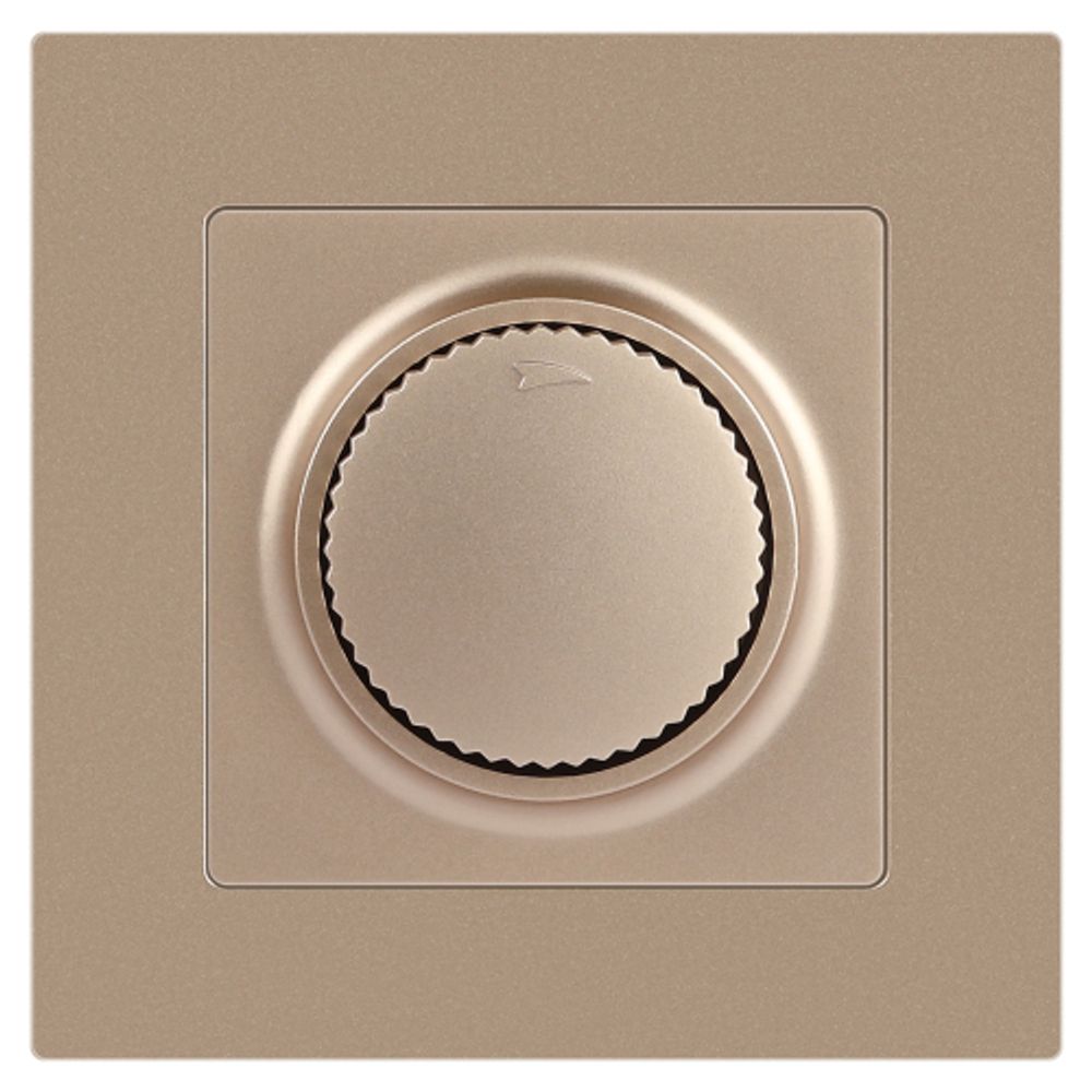 Светорегулятор Intro Accent 6-401-04 поворотный, 600Вт 230В, IP20, СУ, шампань