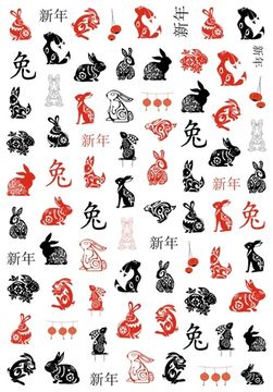 Слайдер-дизайн Crazy Shine Nails mini: Китайские кролики