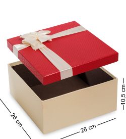 WG-51/3-B Коробка подарочная «Квадрат» цв.беж/красн.