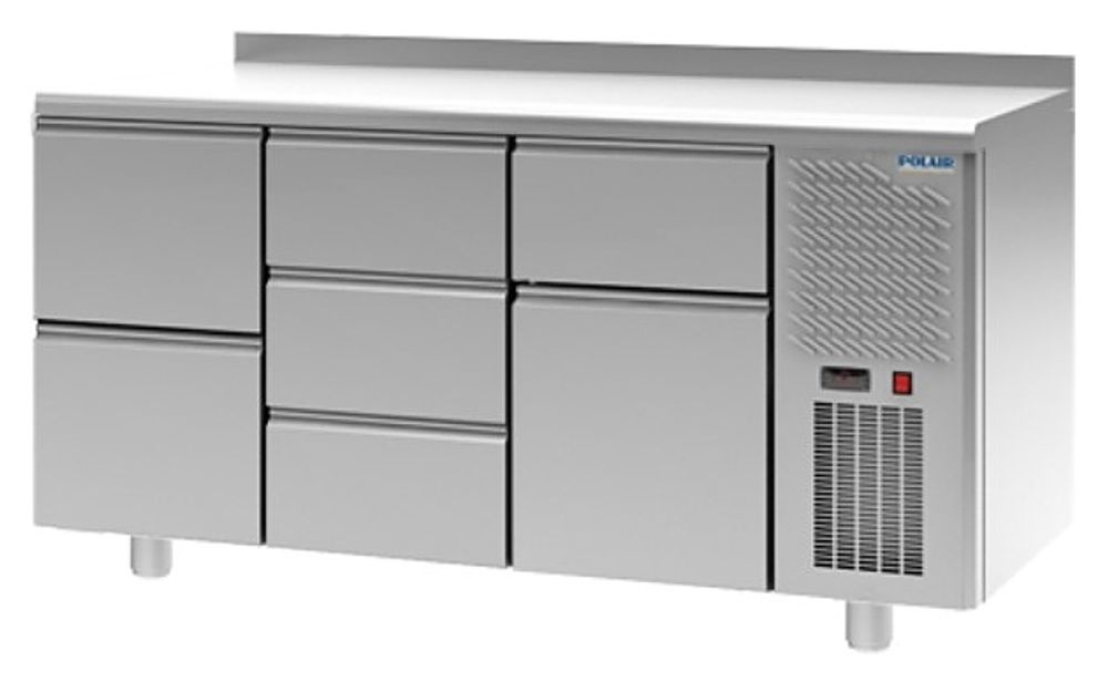 Стол холодильный POLAIR TM3-231-G с бортом