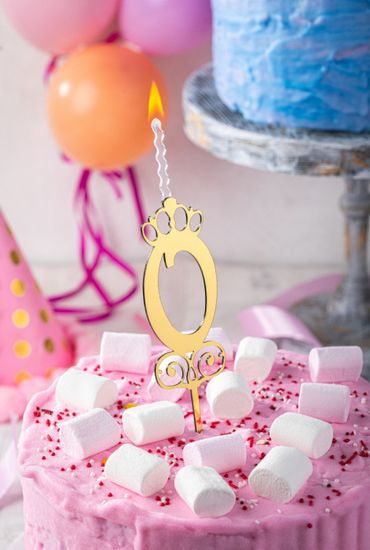 Свеча - топпер цифра "0"