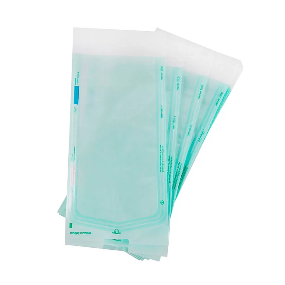 Пакет для стерилизации комбинированный самозаклеивающийся без складки плоский ТерраМед 100х250 мм 100 шт