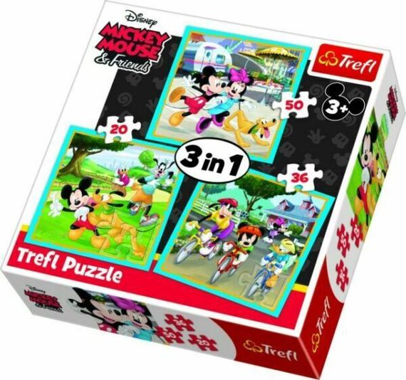 Puzzle - &quot;3in1&quot; - Mickey Mouse with friends / Disney Standard Characters
