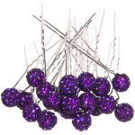 Шпильки для волос 20шт «Шамбала», цвет серебро, цвет декора микс, 6,3см