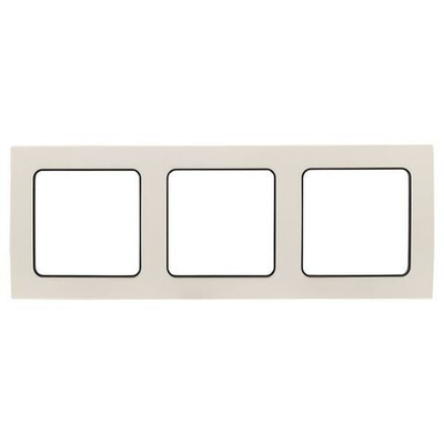 Стокгольм Рамка 3-местная белая с линией цвета черный EKF PROxima