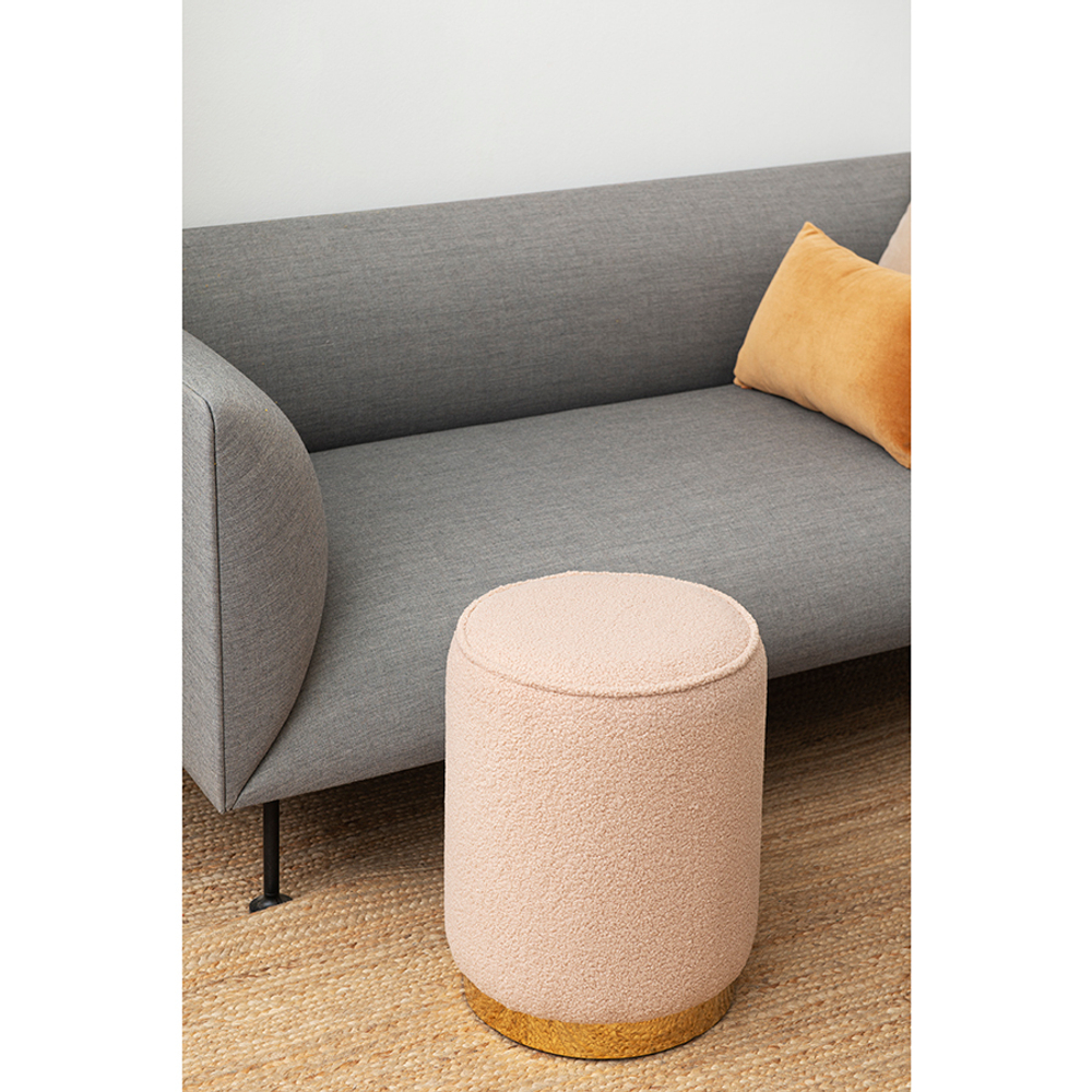 Пуф Berg Evie букле бежево-розовый