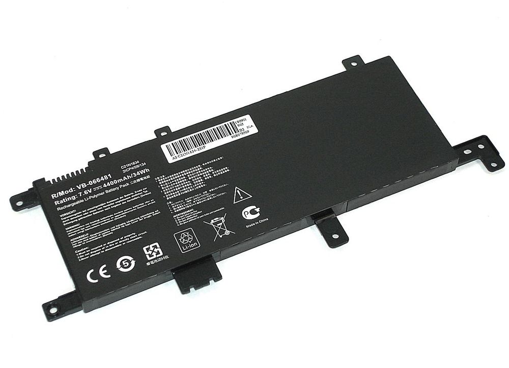 Аккумуляторная батарея для ноутбука Asus X542U (C21N1634) 7.6V 4400mAh OEM