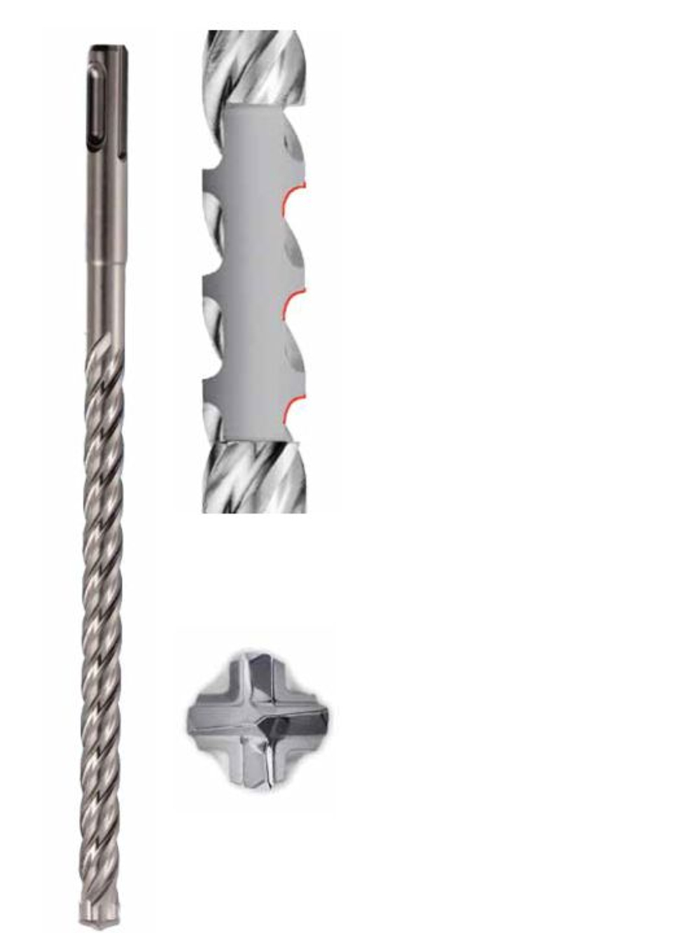 Бур WURTH D18мм 250/200мм ZEBRA SDS QUADRO L (LONGLIFE) Germany 0648 001 825