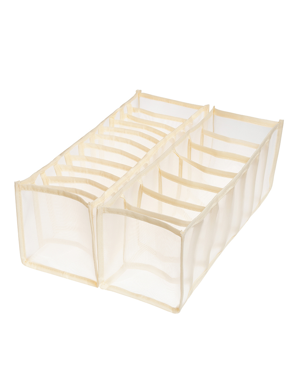 Набор из 2 -х прозрачных органайзеров для белья "Нежность" (7+7 ячеек)