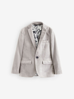 Пиджак бархатный для мальчика Next C79-047, Светло-серый