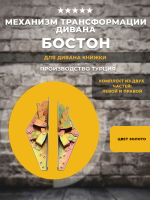 Механизм трансформации дивана книжка Бостон (золотой)