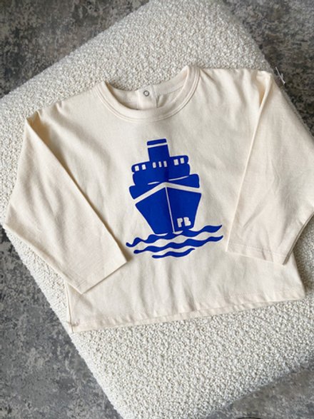 Новый хлопковый лонгслив  Petit Bateau, 86