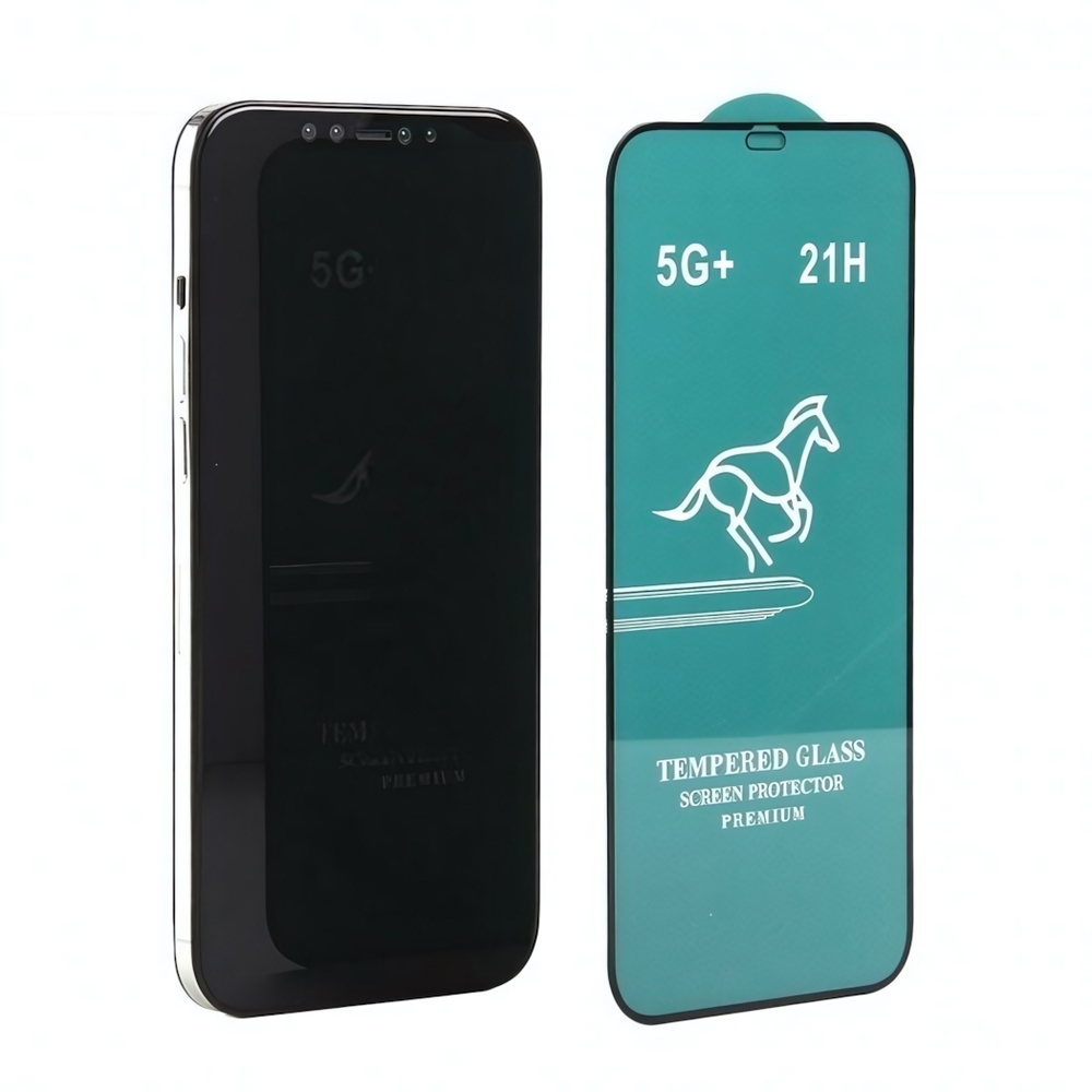 Защитное противоударное стекло Swift Horse для iPhone 12 Pro Max на полный экран, 012016 Черный