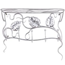 Вешалка настенная Monstera Deliciosa (Монстера) Античное серебро