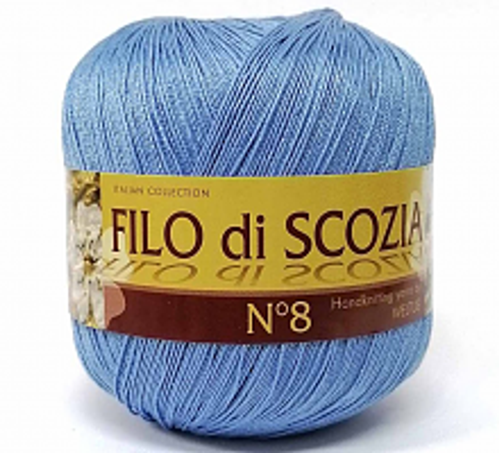 Пряжа Filo Di Scozia №8 50г, 340м, 100%мерсеризованный хлопок (цена за 1 шт)