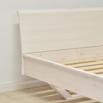 Кровать 200х200 Калантея, двуспальная, деревянная из массива сосны, белый