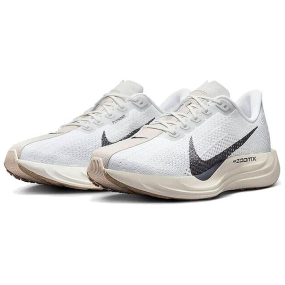 Кроссовки NIKE Pegasus Plus Белые/Темно-черные/Оранжевые белые/Светло-коричневые/Темно-коричневые Унисекс