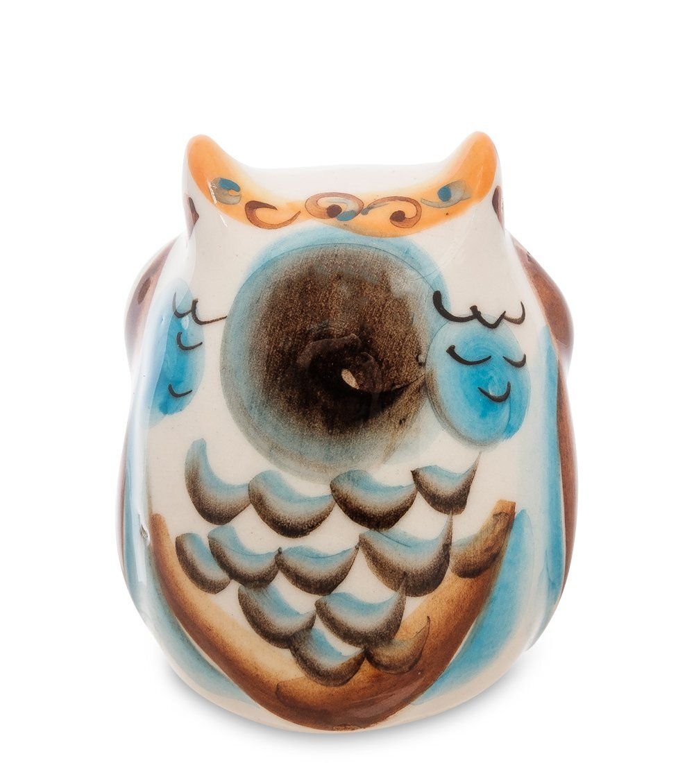 ГЛ- 605 Фигурка «Сова» нов. цв.(Гжельский фарфор)