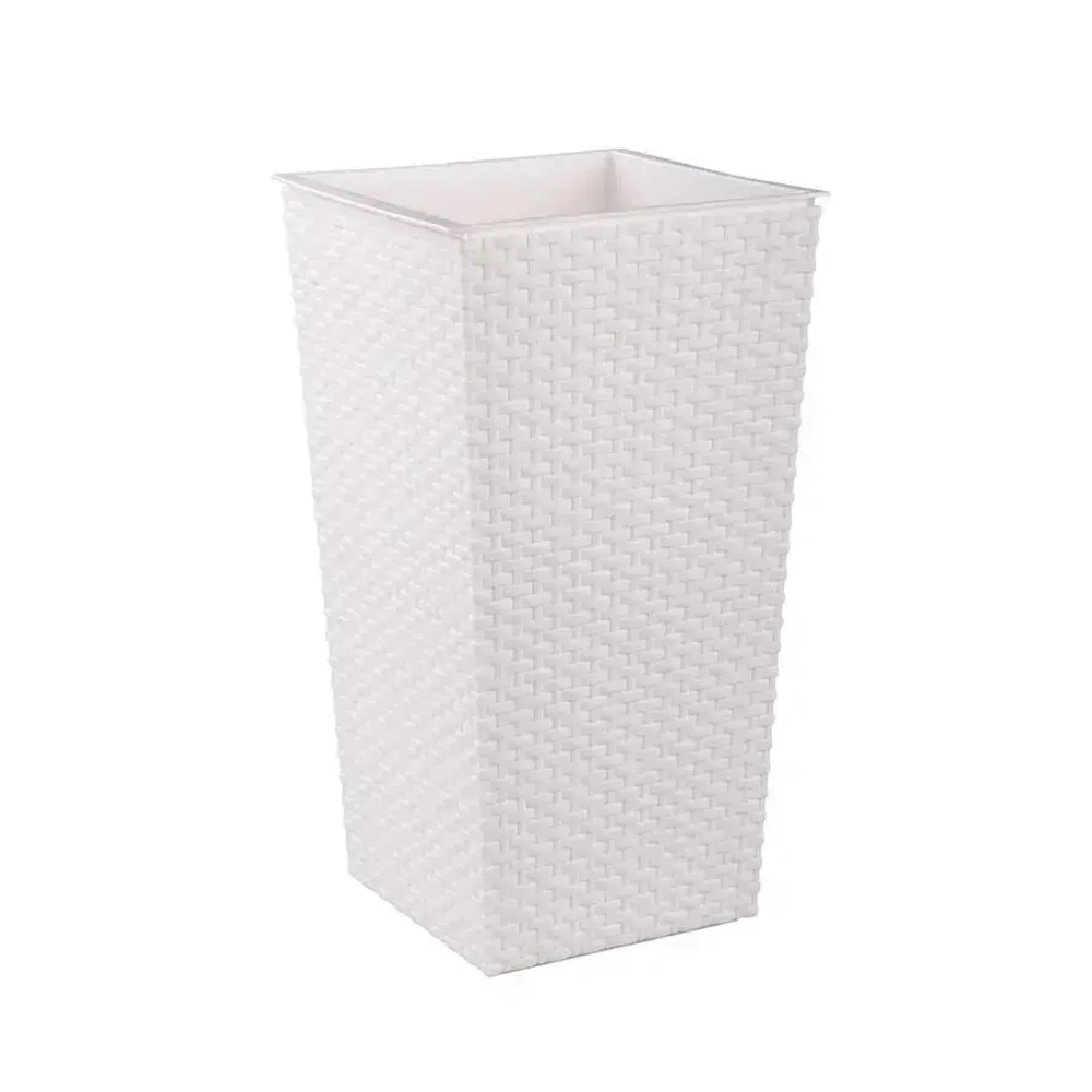 Кашпо напол. Ротанг со вставкой (285х515мм) (белый) (комплект 5 шт)