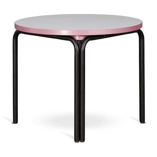 Столик кофейный ror, D50 см, черный/серый/розовый