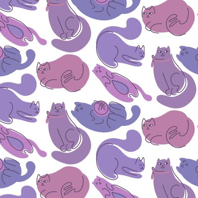 Милые абстрактные коты