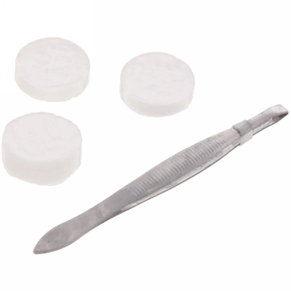 Аксессуары для макияжа 4шт «Beauty Bar», микс два цвета, пинцет и три маски, 13,5*6,5см.