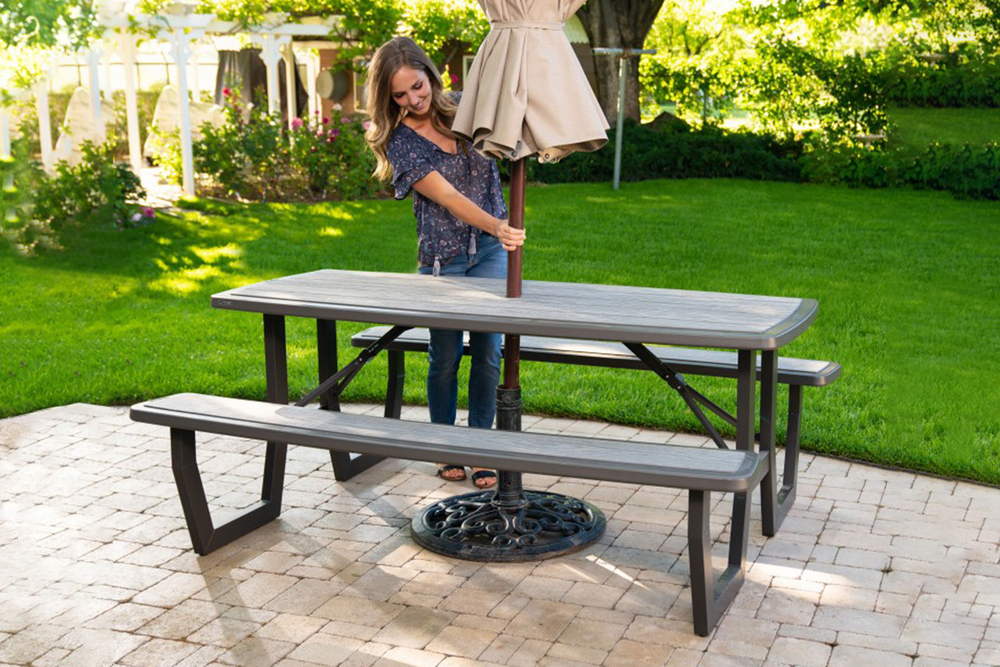 Стол складной с лавочками Lifetime для пикника