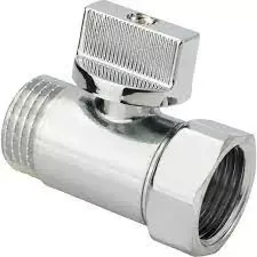 Кран шаровой мини хромированный ДУ15 (1/2) AQUALINK Г/Ш ручка-флажок (1318) (200/20)