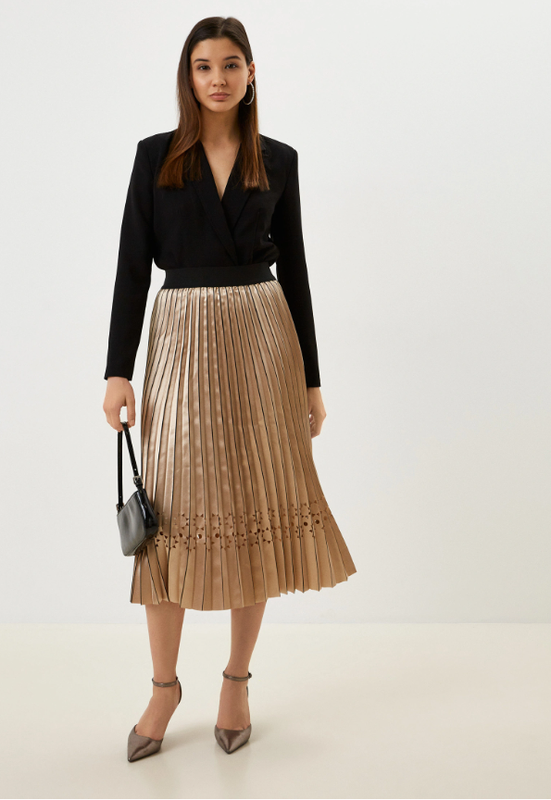 Юбка плиссе с выбитым орнаментом
