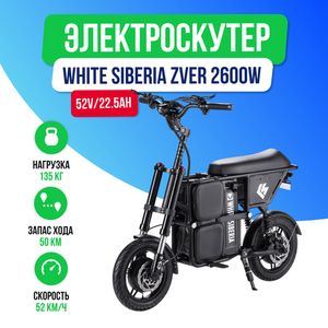 Электроскутер WHITE SIBERIA ZVER 2600W фото №2