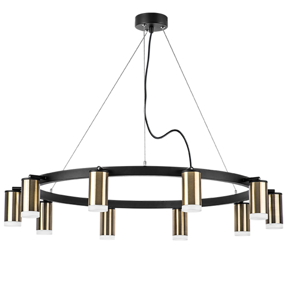 LR0203100 Люстра RULLO 10х50W GU10 ЧЕРНЫЙ/БРОНЗА (571020+214431-10+202430-10)
