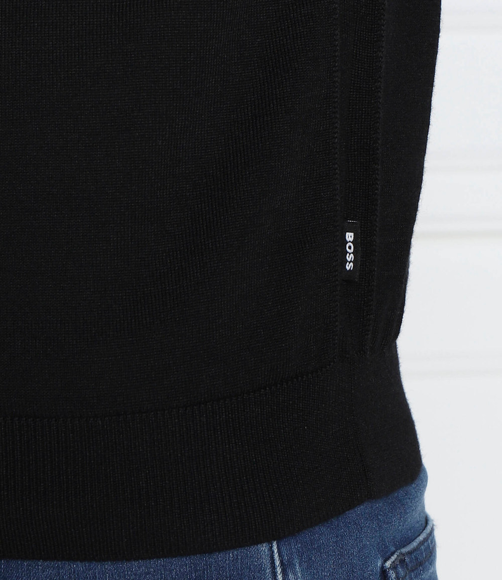 Хлопковый гольф musso-p BOSS BLACK - черный(50468262)