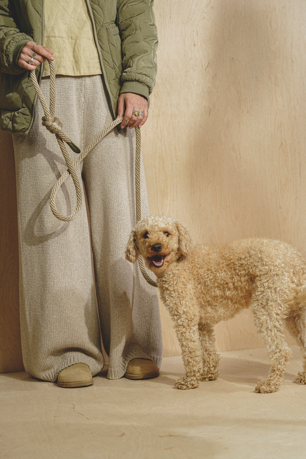 Поводок "Пони-узелкони" с зелеными вставками