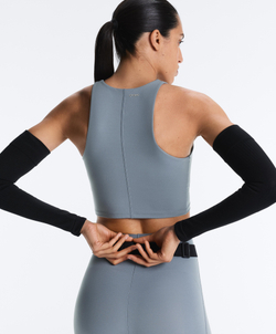 Oysho Топ Compressive, серо-синий