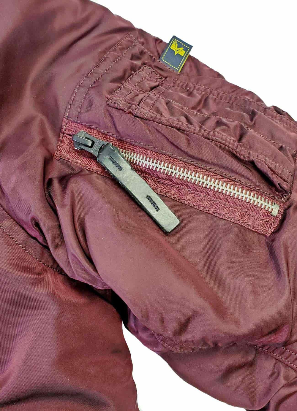 Куртка Аляска Slim Fit N-3B (бордовая - maroon/orange)